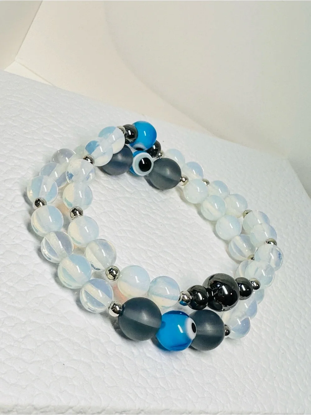 Two Opalite & Hematite beads Bracelets